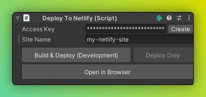 Deploy to netlify component